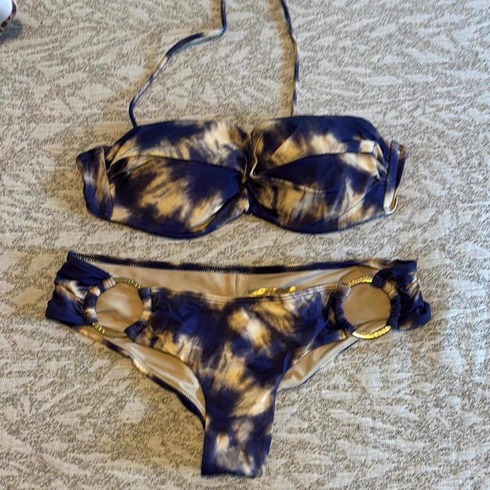 Victoria's Secret Blue and Gold Bikini